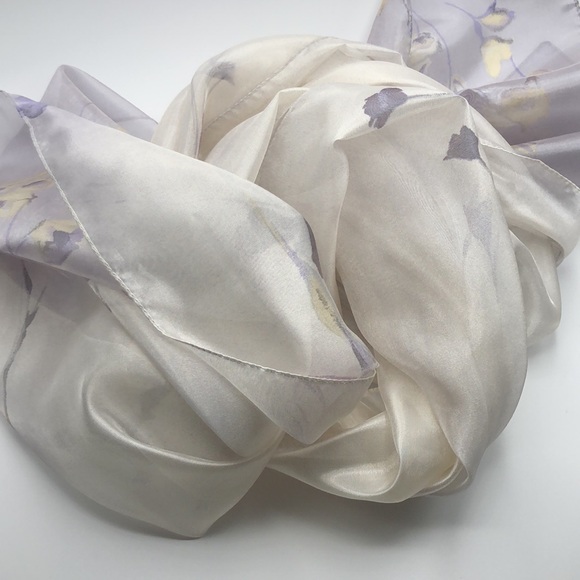 VTG JAGO Very Unique Oblong Scarf with delicate floral design EC - Picture 7 of 15